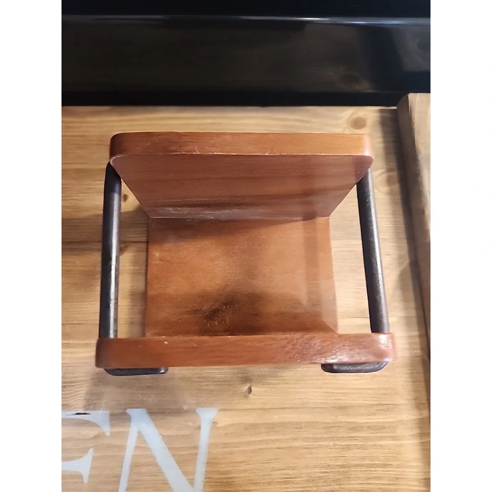 Made In‎ THAILAND-6 Wooden Coaster Set Square Holder